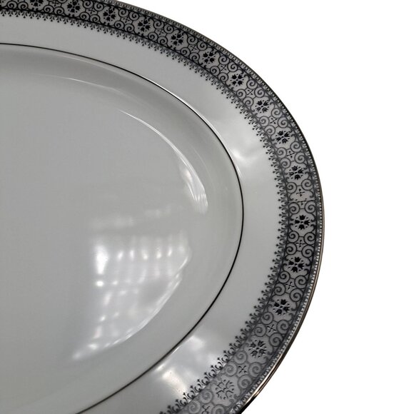 Noritake Fine China Segovia 2216 Pattern 13-3/4" Oval Serving Platter Japan - Picture 6 of 13